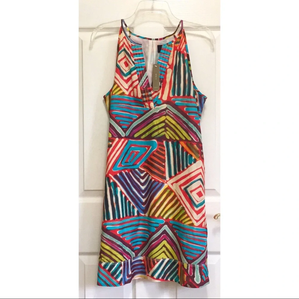 NWT J. Crew Geo Brush Stroke Sundress